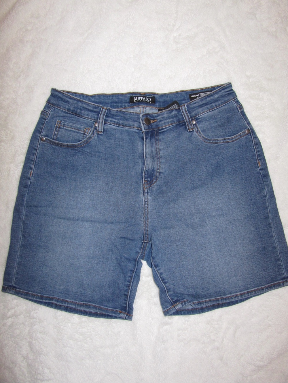 Buffalo David Bitton High Rise Blue Denim Shorts